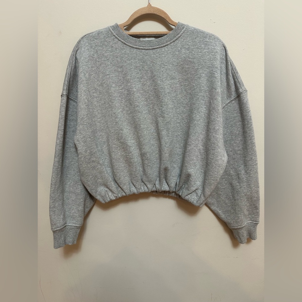 nuuds Gray Cropped Sweatshirt
